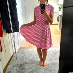 Barbie pink polka dot picnic dress